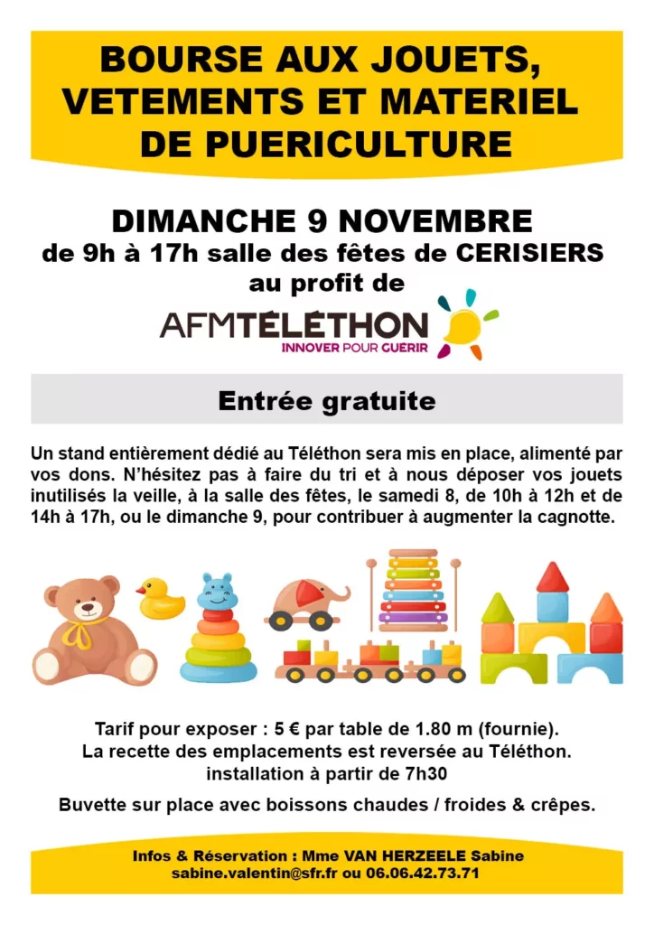 Affiche Bourse aux jouets 2025