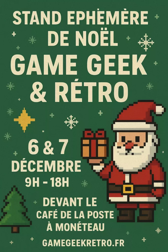 Affiche Marché de Noël de Moneteau au café de la poste